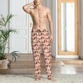 thumbnail image 2 of Logiee Love dachshund dogs Print Pajama Pants for Men,Men’s Pajama Bottoms,Mens PJ Pants with Pockets & Button Fly-Small, 2 of 6
