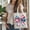 Black, variant on Patriotic Bow Tote Bag 4th of July USA Flag Canvas Purse