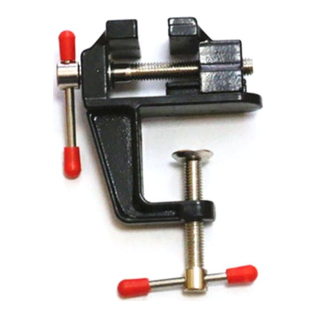 Graflsoa Compact Aluminum Alloy Mini Vise - Lightweight, Durable, and Portable DIY Tool for Small Projects and Crafts, Available in Black, Silver, or Orange