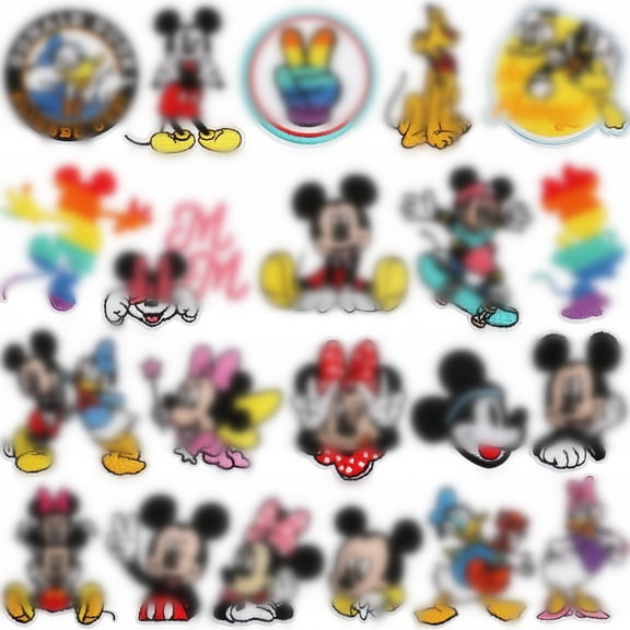 21pcs Anime Chenille Patches Embroidered Iron On Patches, Crest Iron On Applique Patch for T-Shirt Jackets Jeans Vests Hats Backpacks DIY Craft
