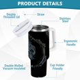 thumbnail image 4 of Stainless Steel Tumbler with Straw and Handle, Double Wall Insulated Tumblers, A Skull, 4 of 9