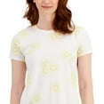 thumbnail image 2 of Style & Co Women's Floral Cotton T-Shirt White Size XX-Large, 2 of 3