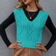 thumbnail image 4 of Chaleco de suéter casual con cuello en V para mujer,Chaleco de suéter con cuello en V Chaleco de suéter con cuello en V Diseño revolucionario, 4 of 6