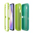 thumbnail image 5 of Xhy Samsung Galaxy A54 5G Case with Screen Protector and Belt Clip Holster Military Grade Heavy Duty 3 in 1 Shockproof Armor Rugged Durable for Galaxy A54 5G Phone - Green+Yellow, 5 of 9