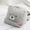thumbnail image 3 of Bonita gorra de oso para bebé, gorro de algodón para primavera y verano, para niño y niña, GRIS, 40-, 3 of 5