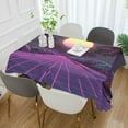 thumbnail image 2 of Yayeee Tablecloths 54" x 54" Rectangle Wrinkle Resistant Party Table Cover, Black Neon Road, 2 of 8