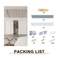 thumbnail image 4 of 120" x 80" Height Sliding Door - 1 Panel Design for Closet Door Hardware kit including, Golden Handles, 4 of 7
