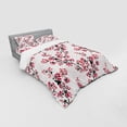 thumbnail image 3 of Ambesonne Floral Bedding Set 3 Pcs, Nature Inspired Branches, Twin XL, Rose Ruby Black, 3 of 3