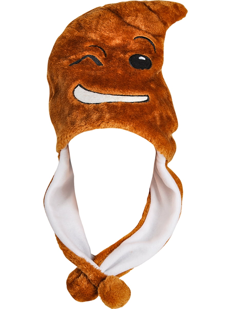 Child s Winking Poop Emoji Emoticon Pom Pom Hat Costume Accessory child-s-winking-poop-emoji-emoticon-pom-pom-hat-costume-accessory