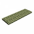 thumbnail image 1 of Camo Bench Pad, Abstract Camouflage in Forest Colors Jungle Environment Chevron, HR Foam Cushion with Decorative Fabric Cover, 45" x 15" x 2", Pale Green Dark Green, by Ambesonne, 1 of 3