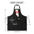 thumbnail image 5 of 2 Pack Adjustable Bib Apron with Outline Design 2 Pockets Stylish Cooking Apron for Men & Women - Perfect for Chefs, 5 of 6