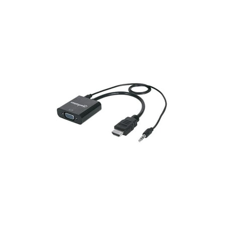 Manhattan HDMI to VGA Converter with Audio, Black