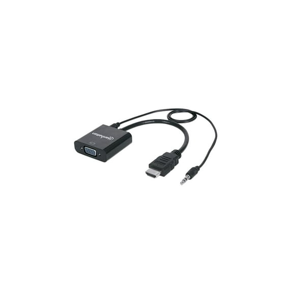 Manhattan HDMI to VGA Converter with Audio, Black