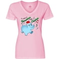 thumbnail image 3 of Inktastic I Want a Hippopotamus for Christmas Hippo in Santa Hat Women's V-Neck T-Shirt, 3 of 5