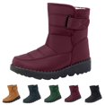 thumbnail image 2 of XIMIN Women's Winter Warm Snow Boots Waterproof Non-Slip Platform Warm Wool Fuzzy Ankle Booties with Fur Lined Thermal Mid-Calf Booties Outdoor Slip On Booties, 2 of 6