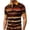 Coffee-n, variant on Swanpen Men's Retro Striped Polo Shirt,Breathable Vacation Button Beach Knit Short Sleeve Top, Casual Color Block for Daily Work Golf Black XXL
