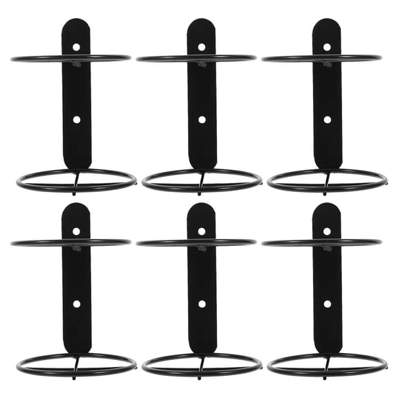 Raindrops 6pcs Wall Wine Rack Hanging Single Wine Bottle Display Holder Heavy Duty Beverage Cocktail Organizer Shelf for Home Kitchen Bar Decor