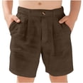 thumbnail image 3 of OVAFBAU Boys Girls Cotton Casual Capris Pants School Shorts Bottoms Linen Cotton Like Kids Shorts Casual Elastic Waist Solid Color Pants, 3 of 8