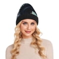 thumbnail image 4 of joogoo Horse Running on Sea Beanie Hats Cuffed Winter Warm Knit Thick Beanies, 4 of 7