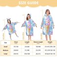 thumbnail image 4 of FORMRS Wearable Blanket Hoodie with Sleeves for Kids Cozy Flannel Sweatshirt, Watercolor Ice Cream Pattern, 4 of 7