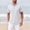 White, variant on Josdec Men's Solid Color Short Sleeve Polo Shirt, Breathable Striped Trim Collar Casual Business Summer Top M-XXXXL
