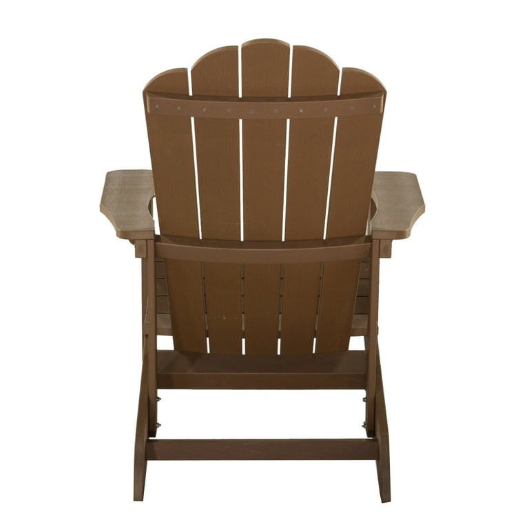 Plastic Wood Adirondack Chair Adirondack Chair Campfire Chairs Easy Installation Plastic Wood Lawn Chair Patio Chairs for Outside Deck Garden Backyard Weather Resistant Brown Walmart