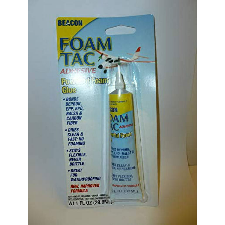 Beacon Foam Tac Adhesive Glue 1oz Tube Rc Fomie EPP Crack Yak Model Airplane