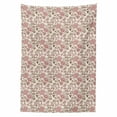 thumbnail image 2 of Floral Tablecloth, Detailed Blooming Flowers on Branches Buds Vintage, Rectangle Satin Table Cover Accent for Dining Room and Kitchen, 52" X 70", Eggshell Salmon, by Ambesonne, 2 of 2