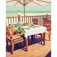 thumbnail image 2 of Hokiten Outdoor Tablecloths with Umbrella Hole & Zipper, Yellow Lemon Rectangle Tablecloth 52x70 Inch, Simple Spring Botanical Fruit Leaves Flower Waterproof Table Cloth, Patio/Pool Table Covers, 2 of 7