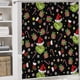 thumbnail image 5 of Juego de 4 piezas de decoración navideña para el baño de Grinch: juego de baño de Grinch con estampado de muñeco de nieve, incluye alfombrilla de baño y cortina de ducha para decoración festiva, decor, 5 of 6