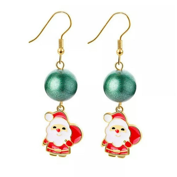 GKNET Christmas Ear Studs Christmas Earrings Dangle Earrings Delicate Jewelry New Year Gifts-3