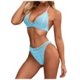 thumbnail image 4 of WREESH Women'S Hollow Shell Top With Hand-Woven Bikini Swimsuit, 4 of 9