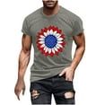 thumbnail image 3 of Jinhomg Mens Summer Tee Shirt 4Th July USA Flag Graphic T-Shirts Big And Tall Short Sleeve Crew Neck Tops 2025 American Star Striped Patriotic Pullover Gray XXL, 3 of 6