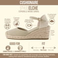 thumbnail image 2 of Cushionaire Elche Closed Toe Wedge Sandals for Women, Platform Espadrilles Heels With Adjustable Buckle, 2 of 22