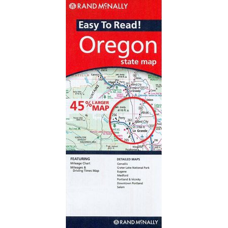 Rand mcnally easy to read! oregon state map: 9780528882005