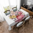 thumbnail image 3 of Pink Pumpkins Fall Rectangle Tablecloths 54x120,Thanksgiving Sunflower Berry American Flag Table Cloth Table Cover Indoor/Outdoor Tabletop Decor for Wedding Holiday Party Dinner Baby Shower, 3 of 7