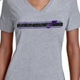 thumbnail image 3 of Women's Starter Gray Utah Jazz Team Stripe V-Neck T-Shirt, 3 of 3