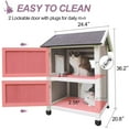 thumbnail image 4 of Outdoor Cat House, 2 Story Outdoor Houses for Feral Cats Wooden Outside Cat Shelter Weatherproof with Escape Door, 4 of 8