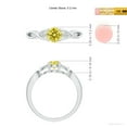 thumbnail image 4 of ANGARA Infinity Twist Lab Grown Yellow Diamond Promise Ring with Prong Set for Women in 14K White Gold (Size-5.2mm| Clarity-VS) | Anniversary, Jewelry Gift for Women | Lab-Grown Yellow Diamond Ring, 4 of 6