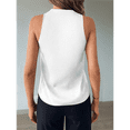 thumbnail image 3 of Womens Pleated Tank Tops White XL, 3 of 4
