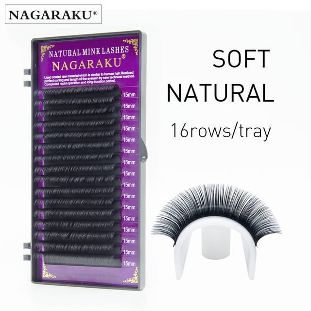 NAGARAKU clásico de una sola longitud extensiones de pestañas individuales pestañas sintéticas visón Material Premium Anti-Becterial suave y Natural Gao Jiahui unisex