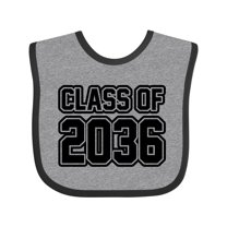 Inktastic Class of 2036 in Black Outlined Text Boys or Girls Baby Bib