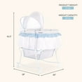 thumbnail image 4 of Dream On Me Lacy Portable 2-in-1 Bassinet & Cradle in Blue and White, Lightweight Baby Bassinet, 4 of 7