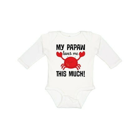 

Inktastic My Papaw Loves Me Gift Baby Boy or Baby Girl Long Sleeve Bodysuit