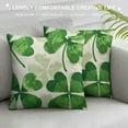 thumbnail image 3 of Nawypu  St Patricks Day Pillow Cover Shamrock Clovers Decor Farmhouse Holiday Spring Pillow Case Decorations for Home Sofa Couch (Green), 3 of 5