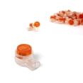thumbnail image 4 of Whataatahia 50 conectores de empalme UY botón de cable transparente naranja hermético, 4 of 5