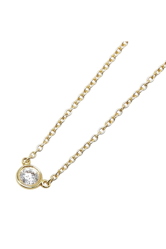 Pre-Owned Tiffany & Co. by the Yard Diamond Necklace K18YG Yellow Gold Women's TIFFANY (Good)