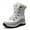White, variant on Womens Winter Snow Boots Waterproof Anti-Slip Ankle-High Booties Faux Fur Lining