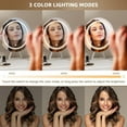 thumbnail image 6 of JEZWX 31.5" Vanity Desk with Mirror, Lights, Chair & Outlet, 6 of 8