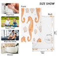 thumbnail image 6 of Yayeee 100% Cotton Hand Towels for Bathroom 16" x 28" Soft Absorbent Kitchen Towel, Orange Seahorse, 6 of 7